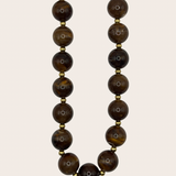 Macarena Brown Chain – 16" + 2" Stainless steel, gold plated & resin jewelry by M•Bali the Shop