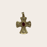 Red Diamond Cross Charm