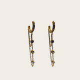 Clara Diamonds Chain Huggies by M Bali - stainless steel jewelry