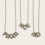 Mid Bubble cz Name Necklace (Custom)