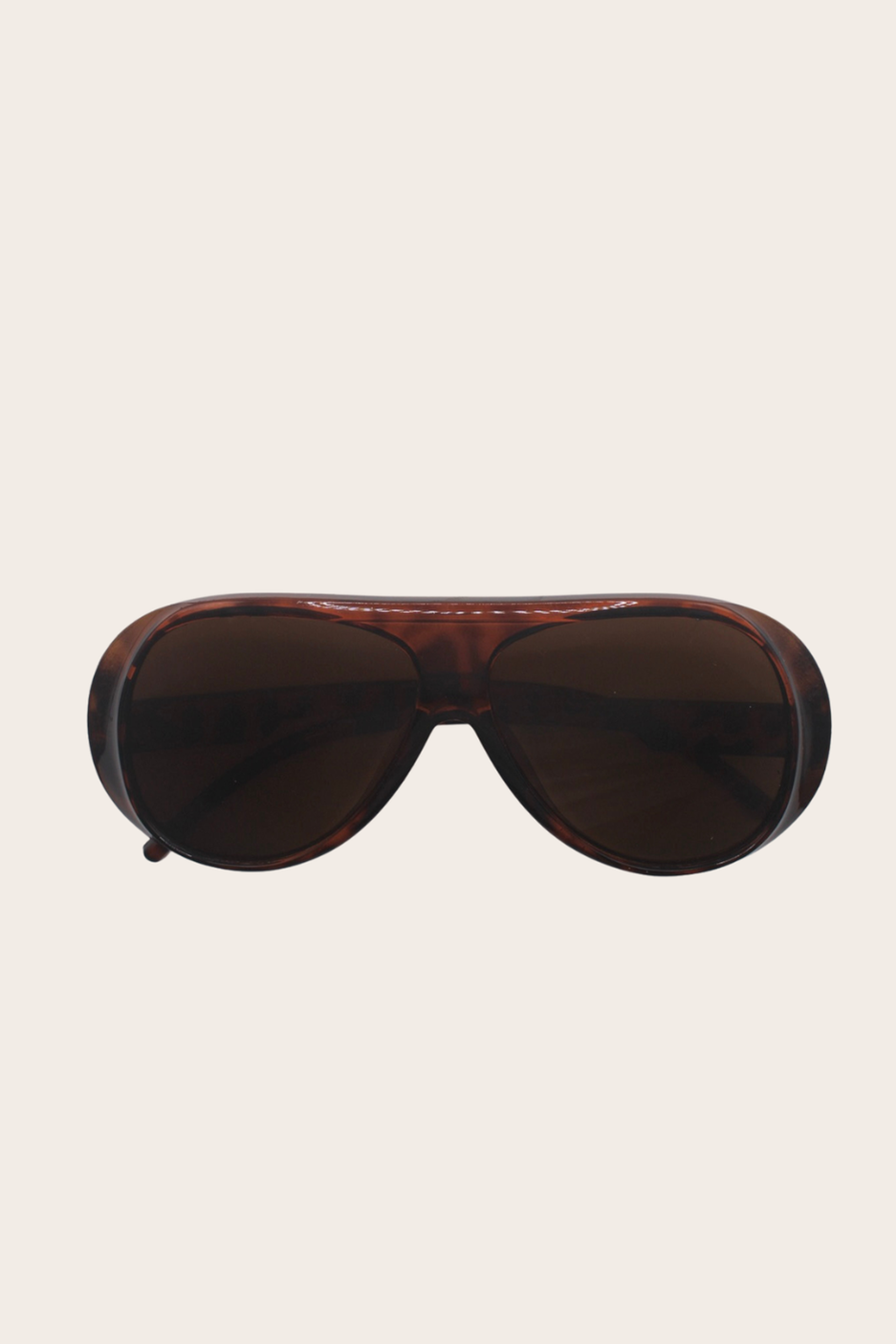 Helena Print Sunglasses featuring a burgundy aviator-inspired frame with matching lenses