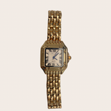 Italia Golden Watch, gold watch featuring a golden watch silhouette with a refined, polished finish