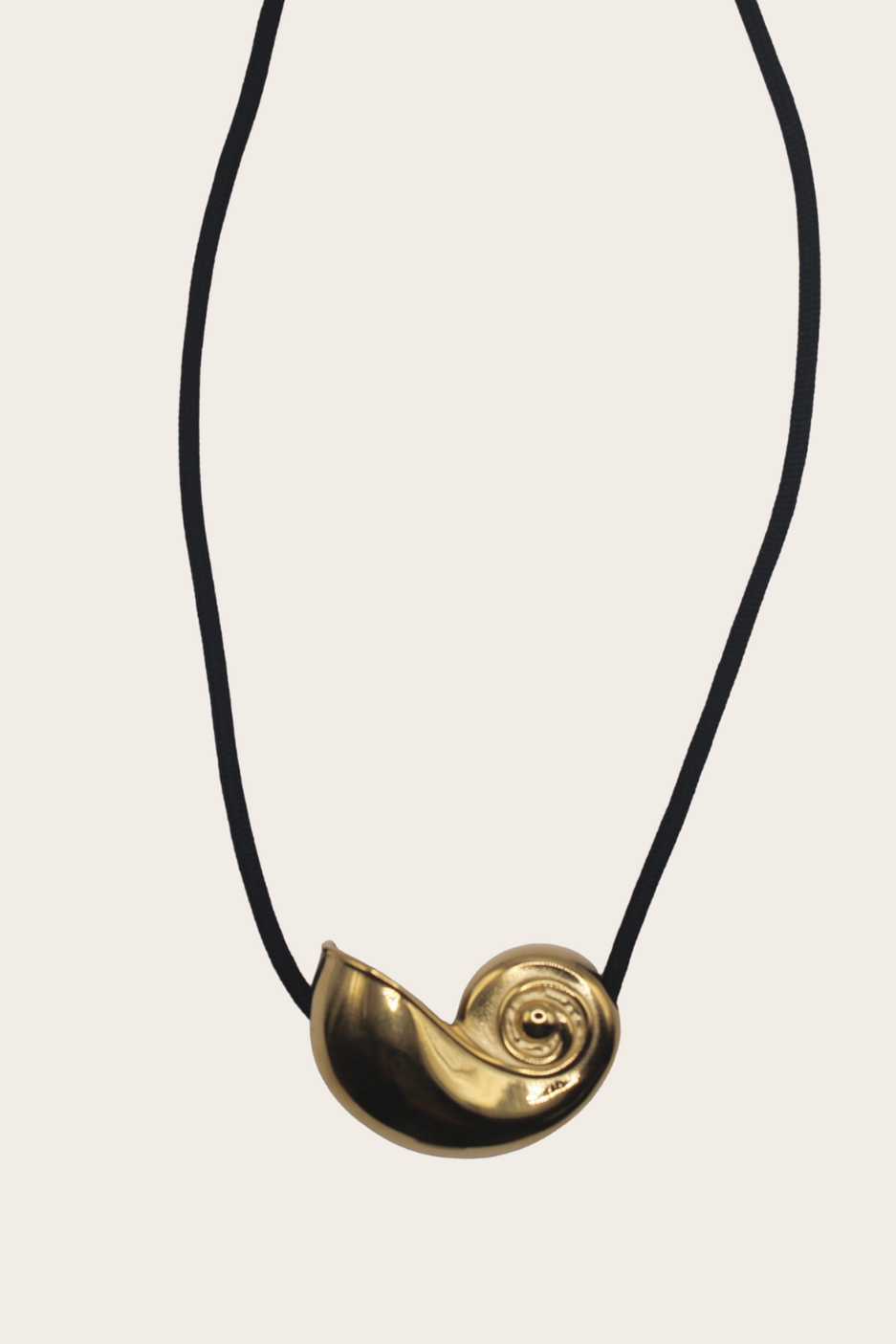 Conch Leather Necklace with conch-inspired focal detail