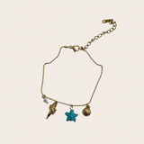 Blue Starfish and Shells Bracelet