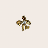 Chunky Golden Pearl Flower Ring