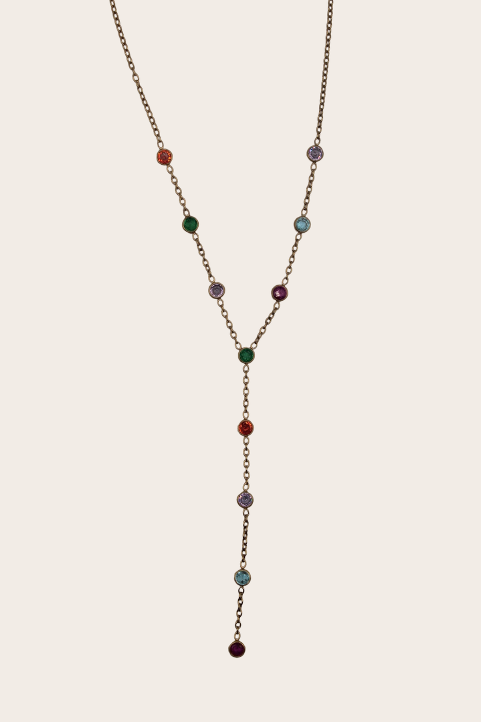 Marina Colorful Lariat necklace with multicolor details