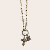Round Diamonds Cross Necklace