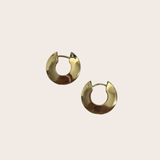 Flat Golden Hoops