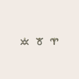 Charm Bar - Mini cz Zodiac Sign