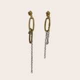 Double Tone Long Earrings