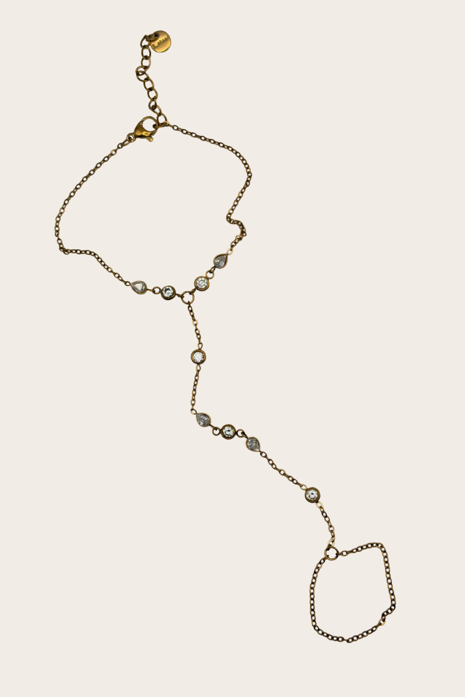 Classy Diamonds Hand Chain by M Bali - stainless steel jewelry