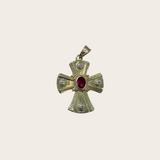 Red Diamond Cross Charm