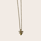 Bow Heart cz Necklace