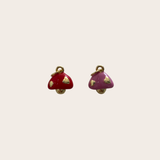 Small Heart Mushroom Charm