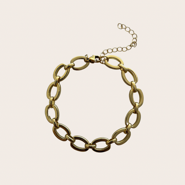 Charm Bar Bracelet Style - Chunky Oval Link