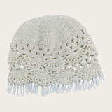 Beaded Fringes Crochet Hat