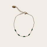 Dainty Emerald Rectangle Bracelet