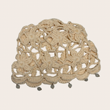 Beige Dangling Beads Hat