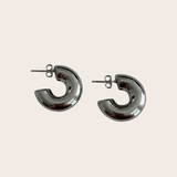 Silver Mid Hoops