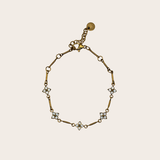 Diamond Clover Bar Bracelet by M Bali - stainless steel jewelry
