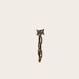 Diamond Paperclip Single Earring by M Bali - stainless steel jewelry