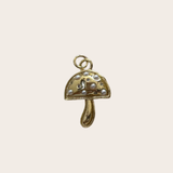 Pearls cz Mushroom Charm
