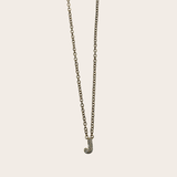 Small Bubble cz Initial Necklace