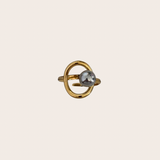 Double Tone Circle Ball Ring