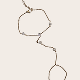 Diamond Pearls Hand Chain