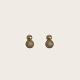 Double Ball cz Earrings