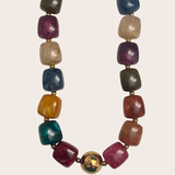 Juliette Colors Chunky Chain, gold with colorful accents necklace featuring a chunky chain silhouette accented with playful color