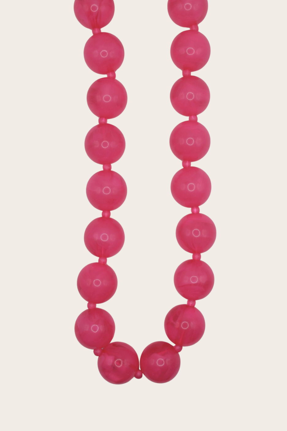 Pinky Summer Balls Chain necklace with pink acrylic beads