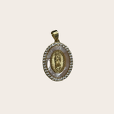 Oval Nacar cz Virgin Charm
