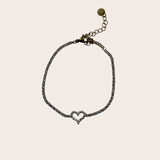 Hollow Heart Tennis Bracelet