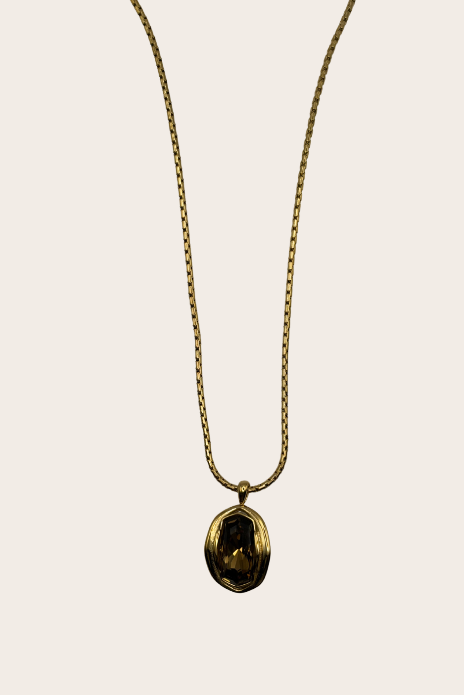 Coffee Diamond Golden Necklace jewelry by M Bali