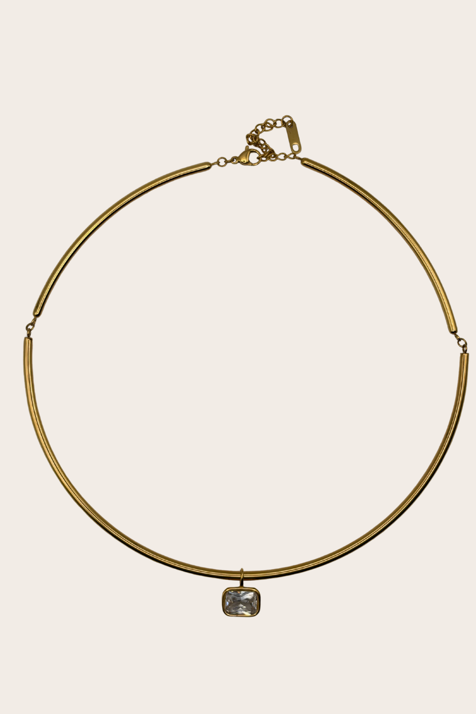 Regina Diamond Bangle Necklace by M Bali - stainless steel jewelry