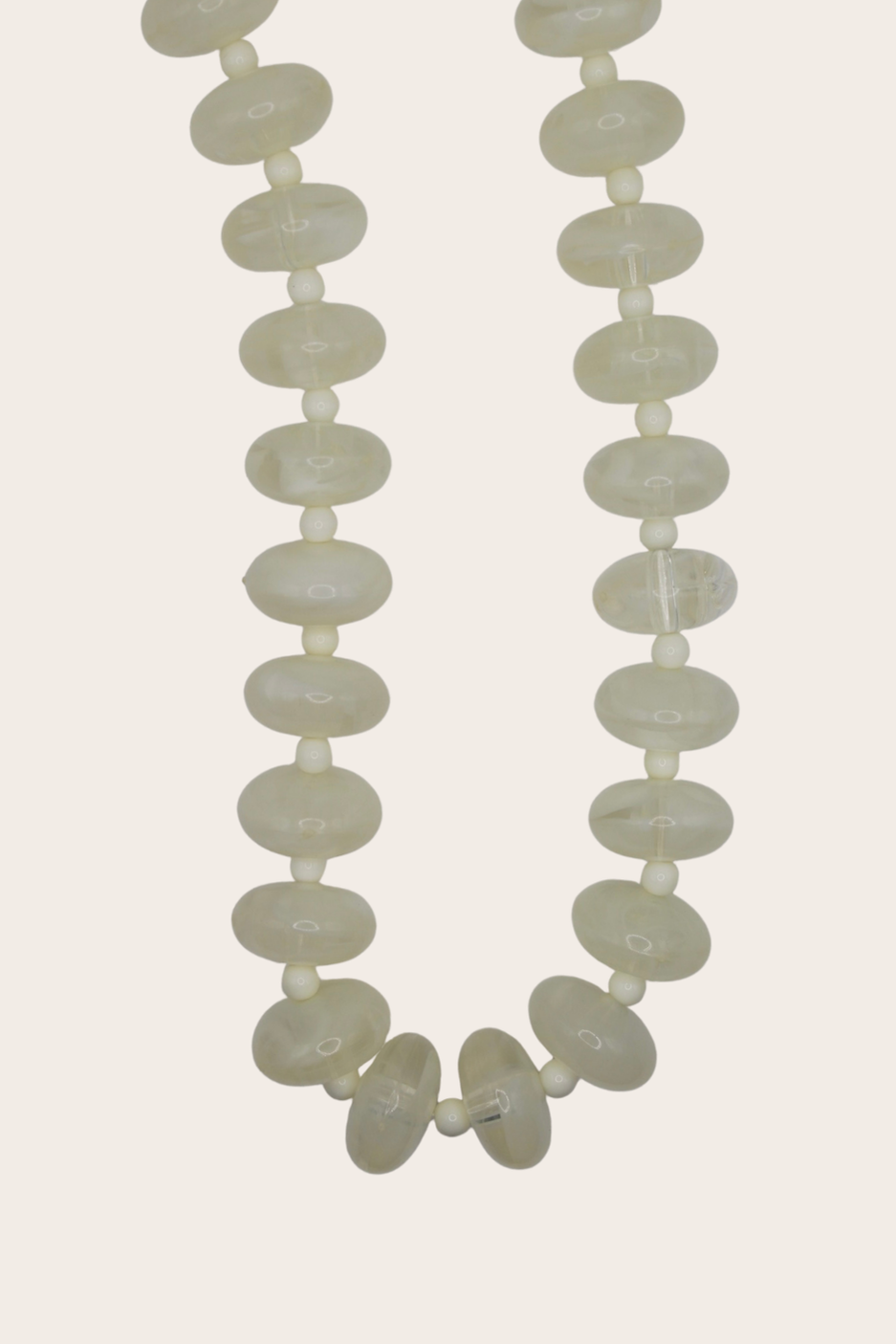 Ivory Summer Chunky Chain necklace with ivory acrylic beads