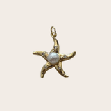 Pearl cz Starfish Charm