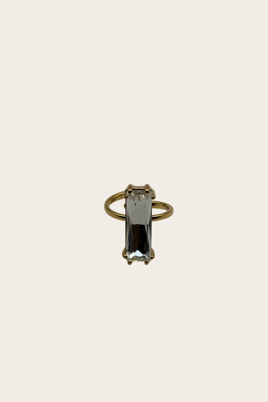 Rectangle Diamond Ring by M Bali - stainless steel jewelry
