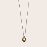 Double Tone Oval Necklace