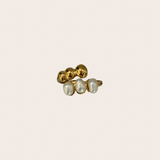 Golden Triple Pearl Ring