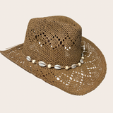 Khaki Cowries Cowboy Hat