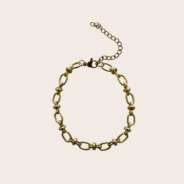 Charm Bar Bracelet Style - Oval Vintage Link