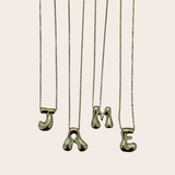 Golden Bubble Initial Necklace