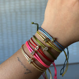 Bubble cz Initial Color Bracelet (Custom)