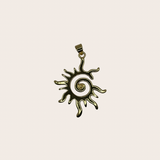 Golden Retro Sun Charm