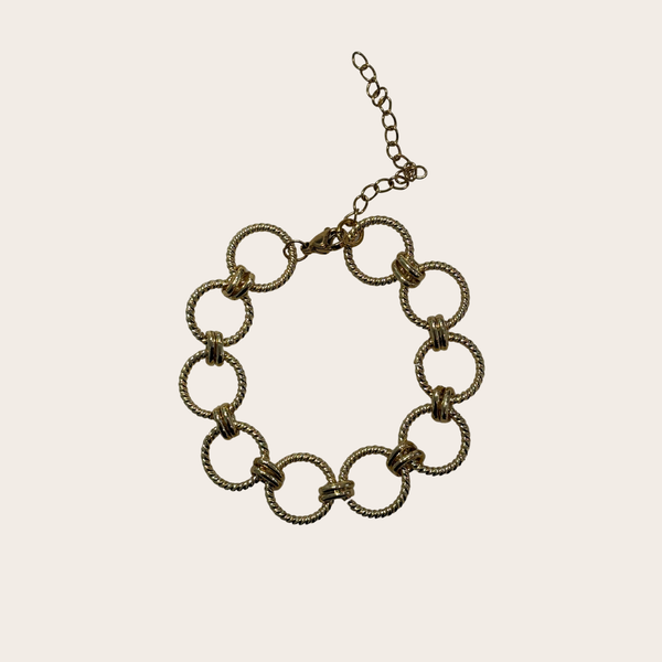 Charm Bar Bracelet Style - Textured Circles
