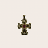 Red Diamond Cross Charm