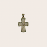 White cz Cross Charm