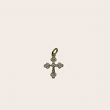 Small Crystal Cross Charm